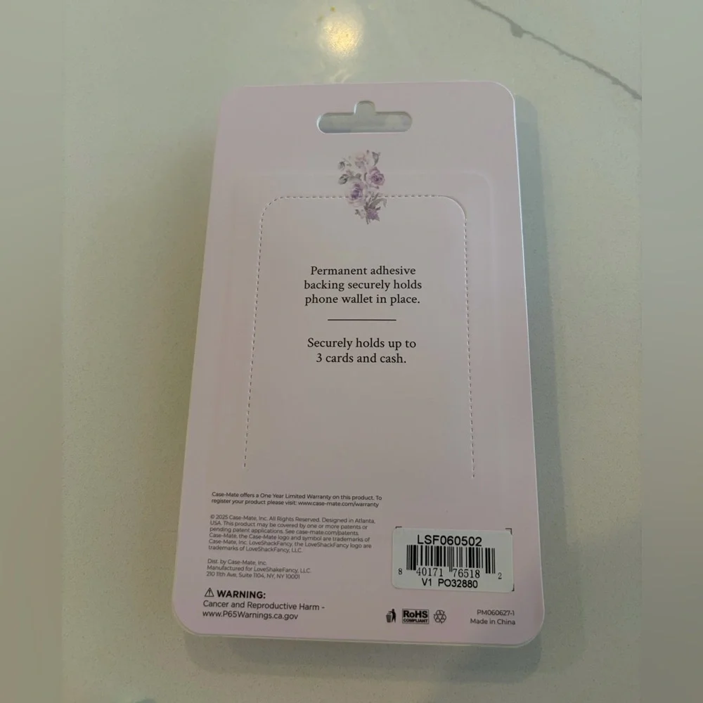 LoveShackFancy x Target Lavender Bow Phone Wallet with Case Mate brand